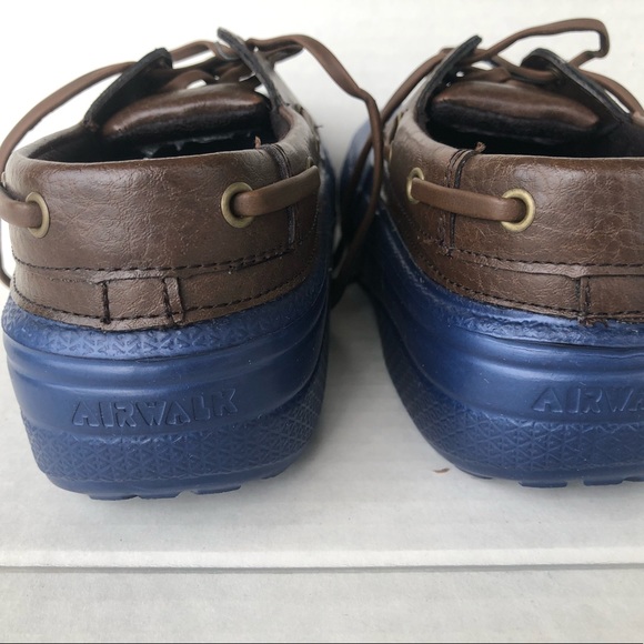 EUC Airwalk Islander Boat Shoes. Size W8/M6 Navy/Brown - Picture 4 of 6
